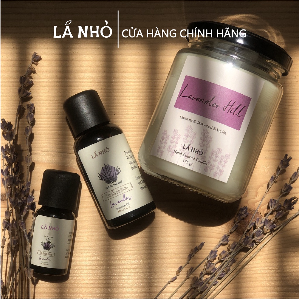 Tinh dầu thiên nhiên LÁ NHỎ - Lavender - Nguyên chất -  - An Toàn - Không hóa chất - Đã được kiểm định