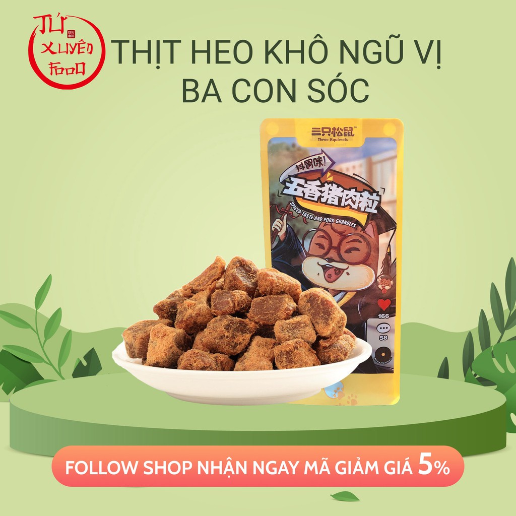 Thịt Heo Khô Ngũ Vị Hương Ba Con Sóc 90g