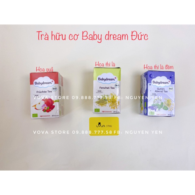 Trà hữu cơ Babydream Đức hỗ trợ giúp bé ngủ ngon- dạng túi lọc