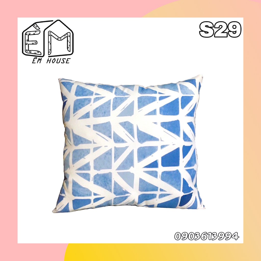 Gối tựa lưng VNXK vintage Êm House cao cấp - pillow 40x40