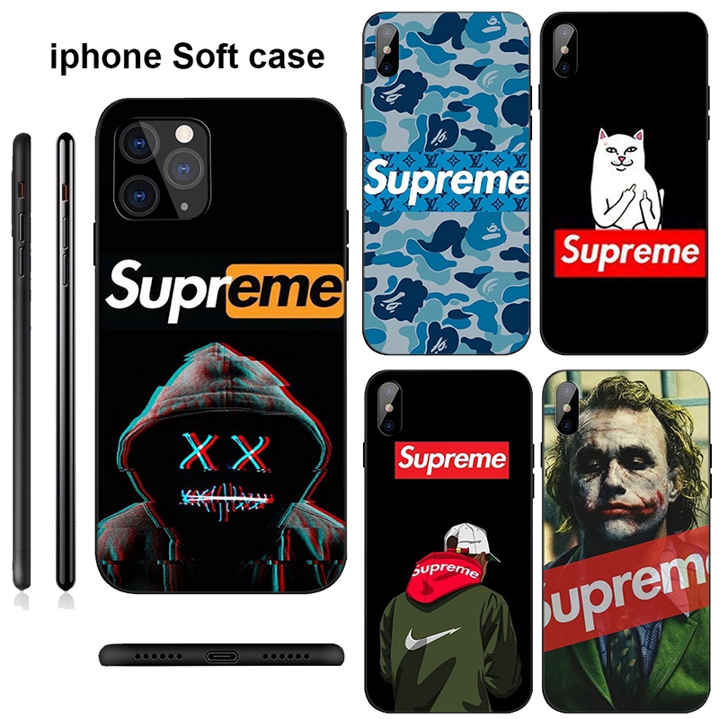 Ốp điện thoại mềm hình Supreme LU105 cho iPhone X XR Xs Max 6 6s 7 8 Plus 5 5s New SE SE2 2020