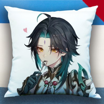 Gối IN HÌNH Xiao Genshin Impact game chibi gồm cả vỏ và ruột tiện lợi chất đẹp