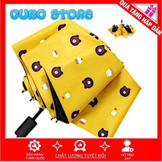 [Mua 1 Tặng 1] Ô Dù UV Cách Nhiệt Chống Tia Tử Ngoại Cao Cấp Gấp Gọn Họa Tiết Hình Gấu Brown Siêu Kute