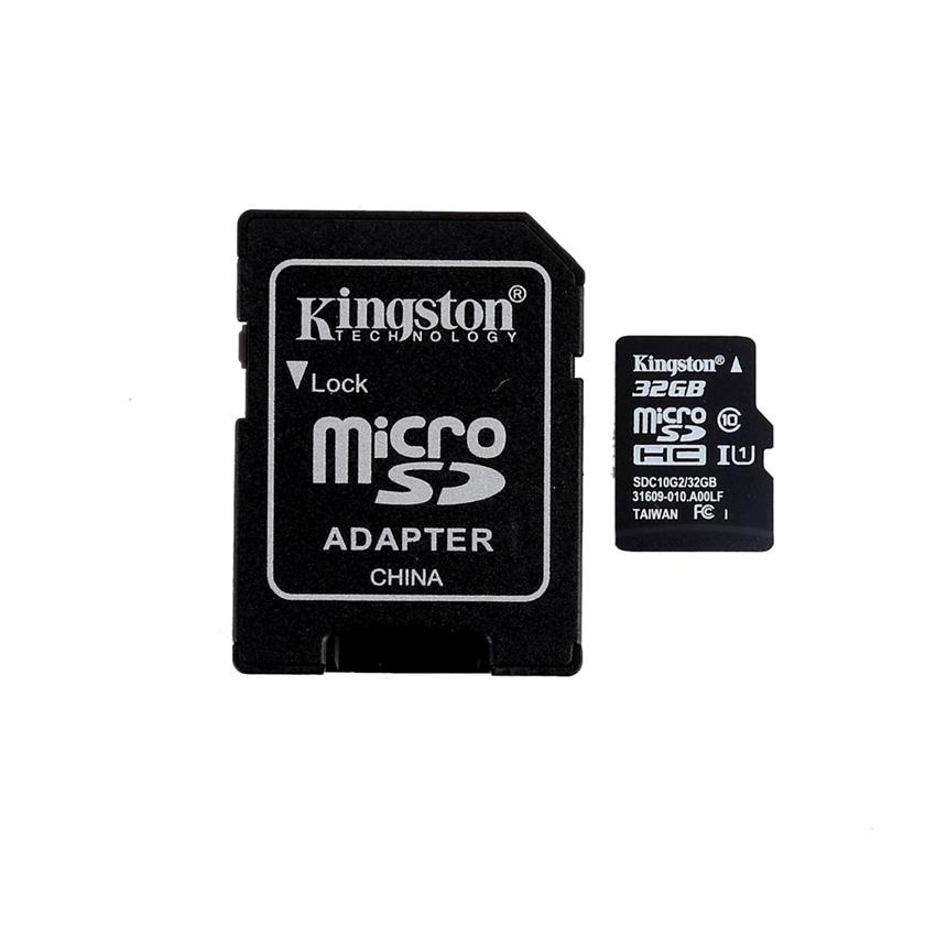 Thẻ Nhớ Micro SDHC Kingston 32GB Class 10 (Có Adapter) - Hàng Chính Hãng FPT