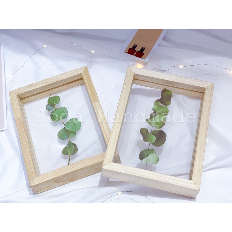 Sticker giả hoa khô trang trí khung trong suốt/Album Handmade