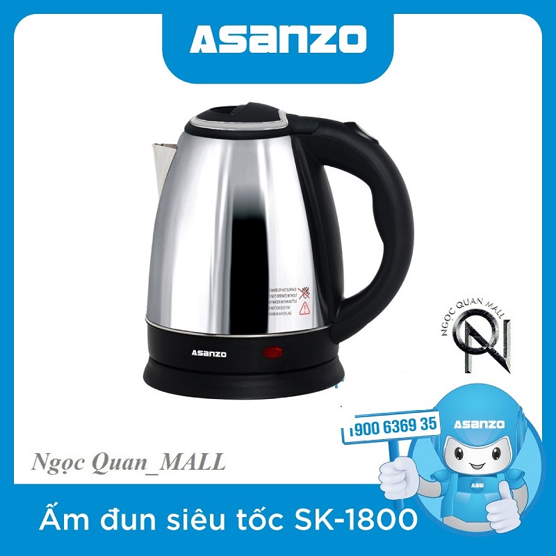 Ấm siêu tốc Asanzo SK-1800 1.8 Lít