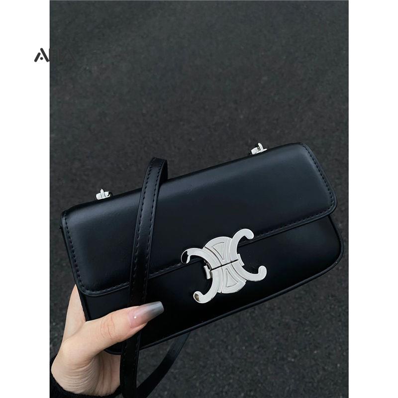 Túi xách AHA official hình chữ nhật cỡ nhỏ phối dây đeo sợi xích phong cách phương Tây thời trang cao cấp cho nữ