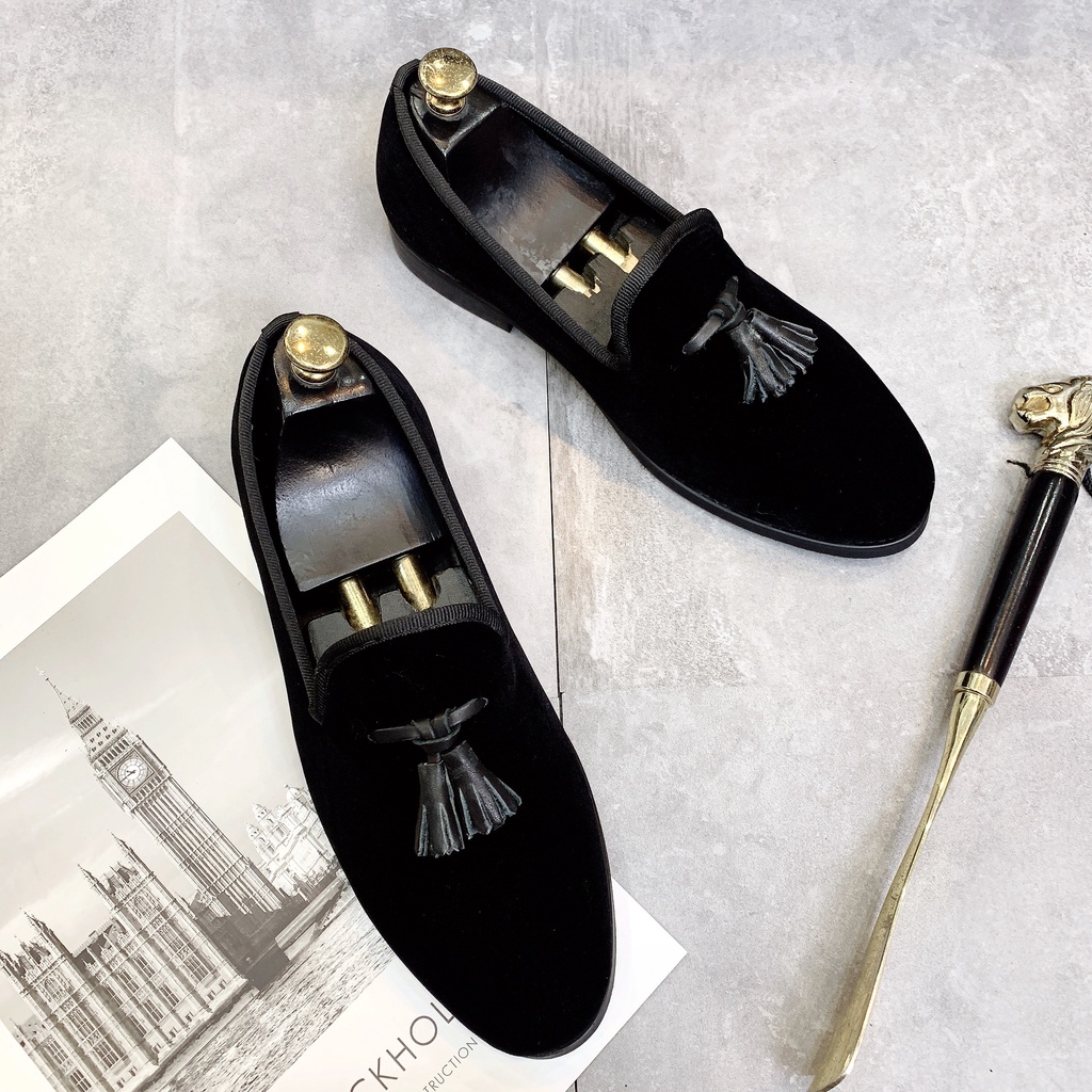 Giầy tây, giày da nam chất nhung cao cấp, kiểu dáng loafer : 101