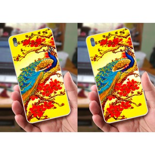 Ốp lưng HTC 816 (dẻo viền trắng trong) - Hình Chim Công, Cá Chép, Cò