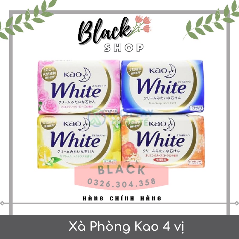 [HÀNG CHÍNH HÃNG] Xà Phòng Tắm KAO WHITE_Thành Phần Từ 100% Thiên Nhiên_Đem lại làn da mềm mại sạch sẽ