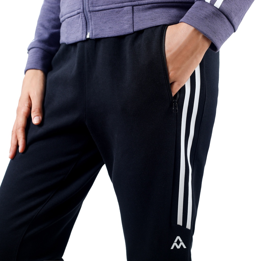 Bộ Quần Ao Nỉ Thể Thao Nữ AM WTS001 Dáng Slimfit, Khoá Kéo, Không Nhăn, Vận Động Thoải Mái Sport1