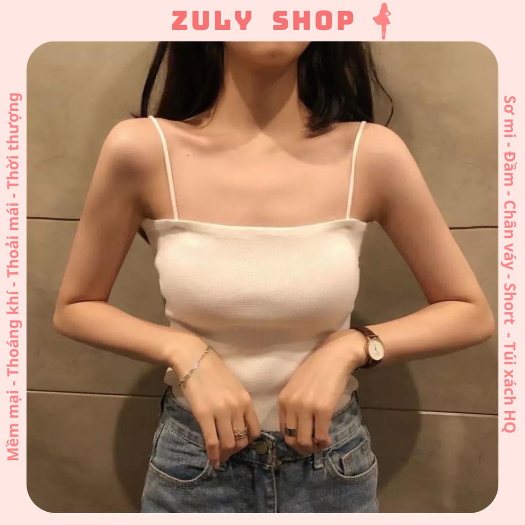 Áo 2 Dây Sợi Bún Body - 2 màu trắng - đen cực đẹp ZuLyShop