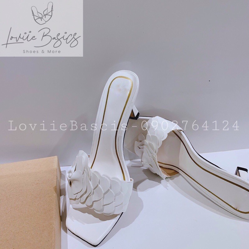 LOVIIE BASICS - DÉP CAO GÓT HOA TRÀ 5 PHÂN - DÉP CAO GÓT QUAI NGANG 5CM - GUỐC NỮ DÉP CAO GÓT ĐẾ NHỌN 5P D210443