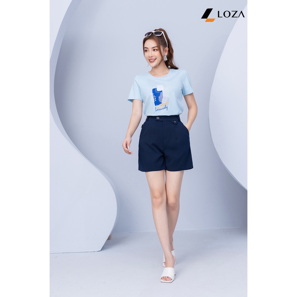 Áo phông in hình chất liệu Cotton Compact form vừa LOZA - PT702105