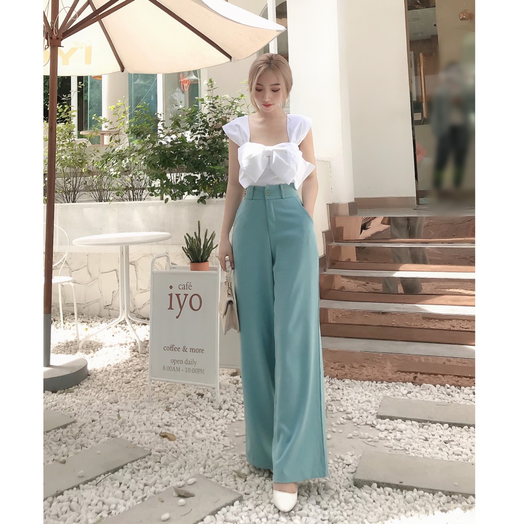 Quần ống suông cạp cao dáng đứng MIMIX AQ2170 | BigBuy360 - bigbuy360.vn