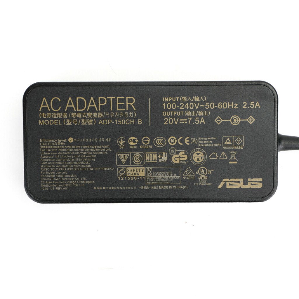 👉Sạc laptop Asus  20V 7.5A  Charger AC-Adapter ADP-150CH B A18-150P1A for ASUS FX95G BẢO HÀNH 12T