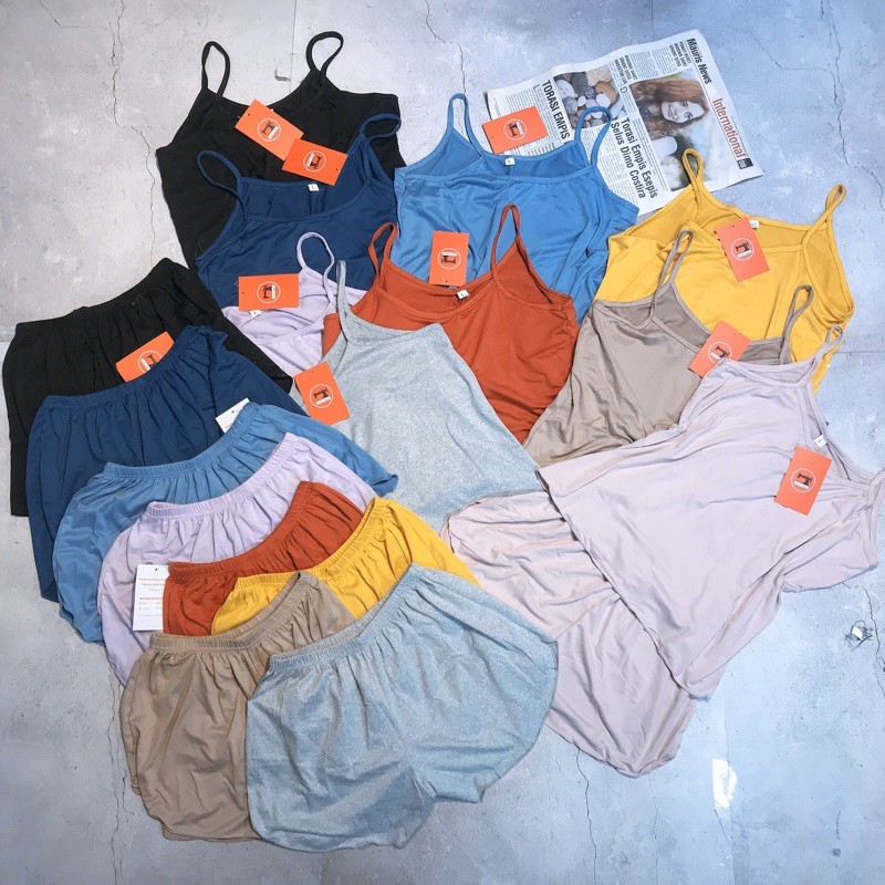 [Mã FAMAYWA giảm 10K đơn 50K] [BÁN SỈ] Đồ Ngủ Sexy Nữ Đồ Ngủ Hai Dây Áo Dây Phối Quần Ngắn Mặc Nhà Siêu Thoải Mái | BigBuy360 - bigbuy360.vn