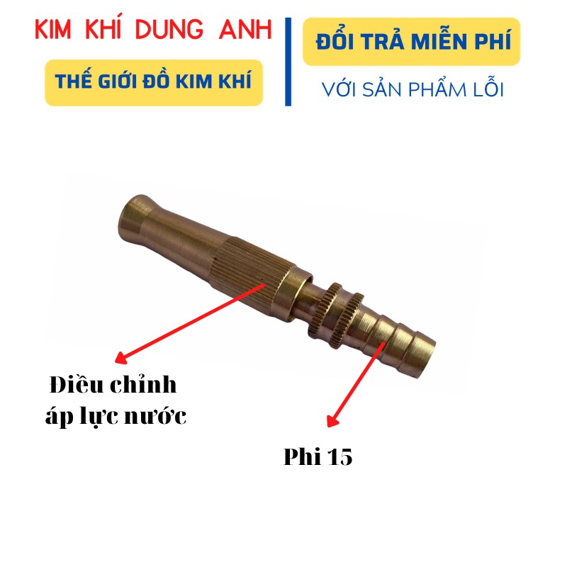 Vòi xịt tăng áp Kim Khí Dung Anh đầu vòi xịt tăng áp tặng kèm giắc co