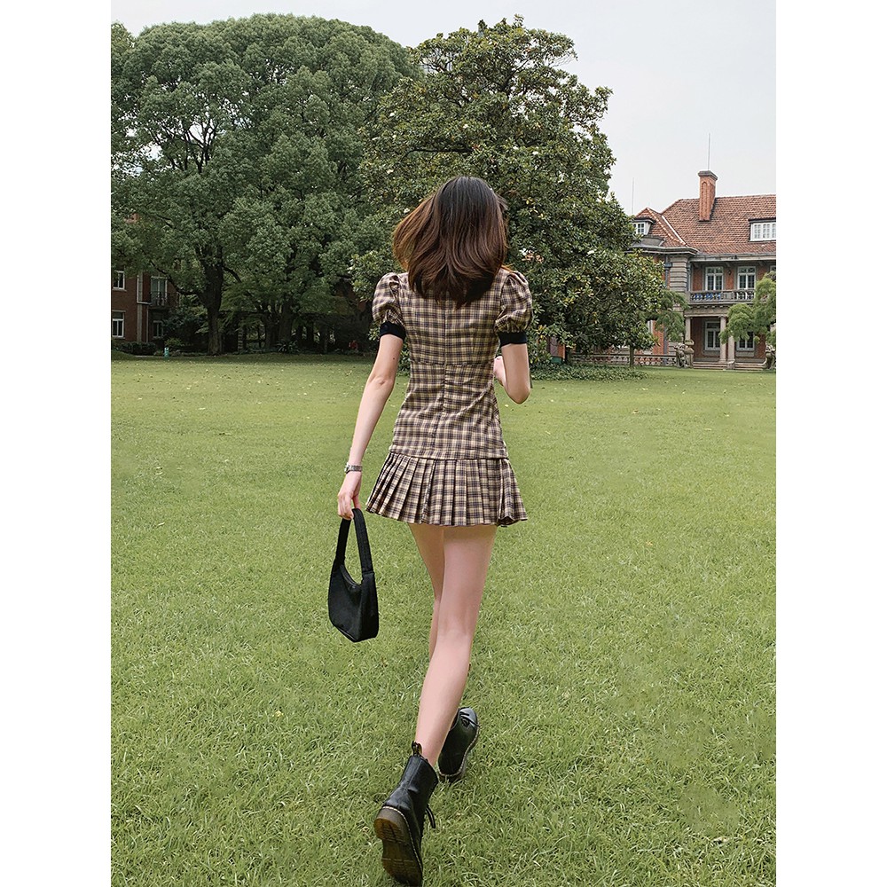 [FREESHIP] Đầm Kẻ Sọc,Váy Kẻ Sọc Nữ Kiểu Pháp Chiết Eo Thon Cho Nữ | BigBuy360 - bigbuy360.vn