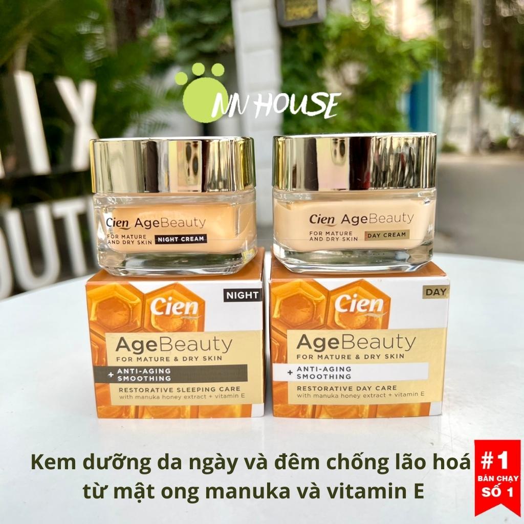 Kem dưỡng ẩm da khô Cien q10 AgeBeauty,kem ngày và đêm dưỡng da,chống lão hoá,tái tạo da mặt từ mật ong manuka,vitamin e