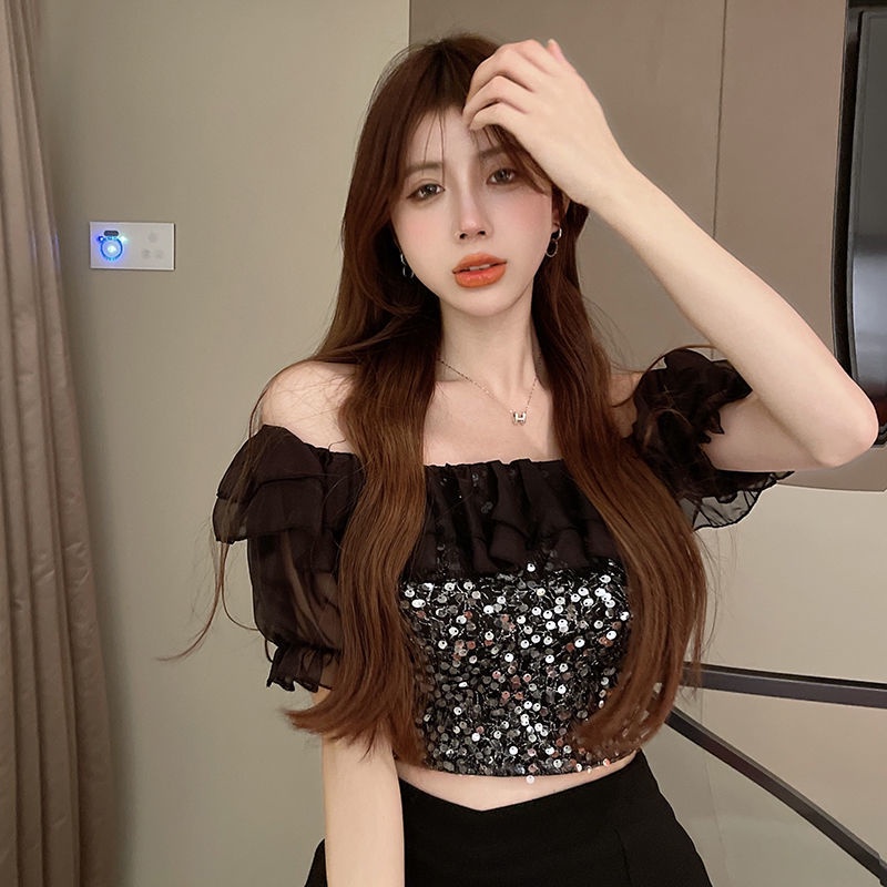 Áo Trễ Vai Thiết Kế Mới Chất Liệu Chiffon Cao Cấp Thời Trang Mùa Hè Theo Phong Cách Phương Tây Cho Nữ