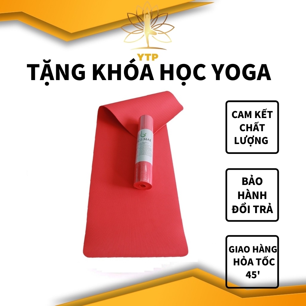 Thảm Tập Yoga S1ECO8MMTRON ECO MAT [FREESHIP] Thảm Chất Liệu TPE Cao Su Tổng Hợp [Tặng Kèm Dây Cột Và Túi Đựng Cao Cấp]