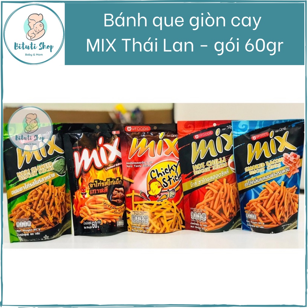 Bánh que giòn cay Mix Thái Lan - gói 25gr - gói 60gr 🍟🍟