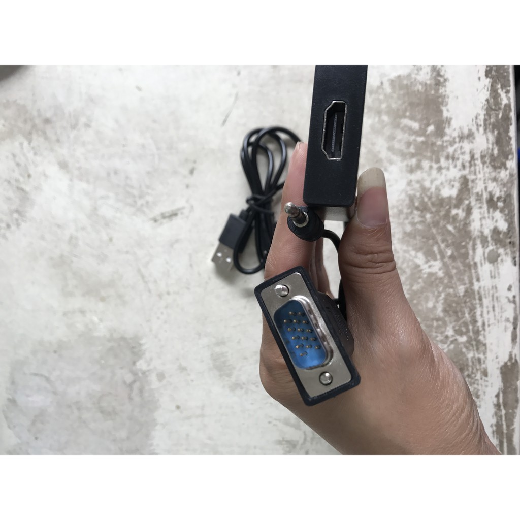 Cáp chuyển đổi VGA sang HDMI có Audio - AVG+Audio to HDMI
