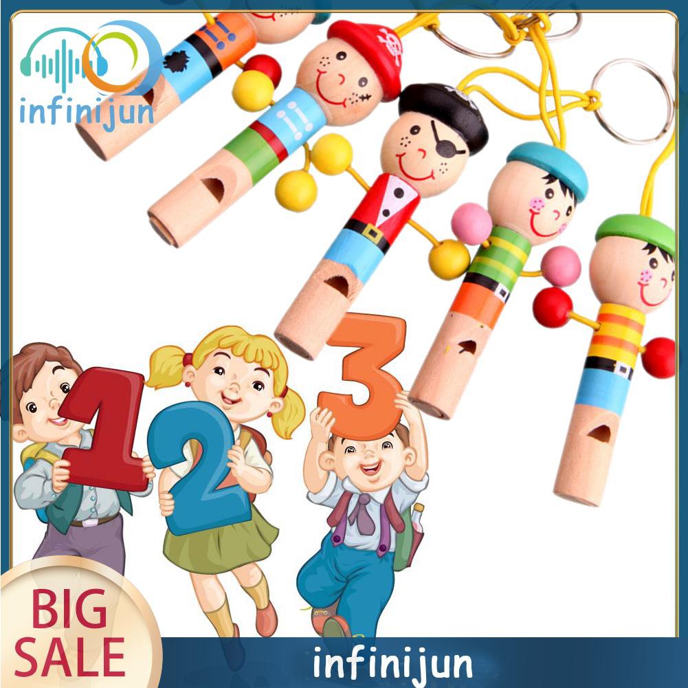 Còi Gỗ Hình Cướp Biển Nhiều Màu Sắc Dễ Thương Cho Bé