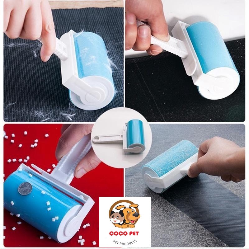 Cây Lăn Lông Silicon Dạng Gel, Lăn Lông Chó Mèo Bụi Bẩn Trên Quần Áo, Sofa Có Thể Tái Sử Dụng Nhiều Lần