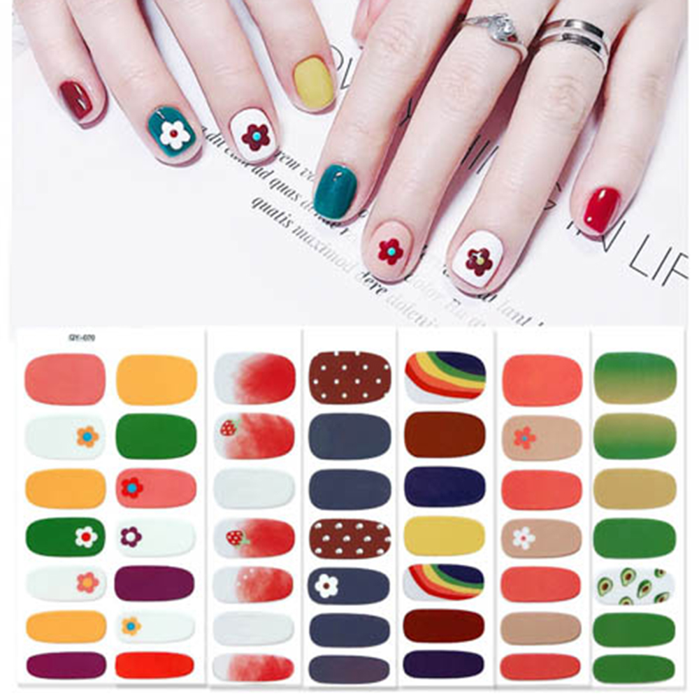 [Hàng mới về] Nhãn dán trang trí móng tay tự dính chống thấm nước lâu trôi kiểu Hàn xinh xắn hợp thời trang