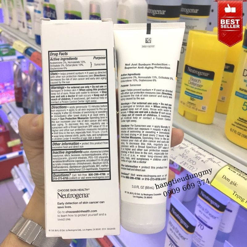 Kem chống nắng dưỡng da chống lão hóa Neutrogena Age Shield SPF 70