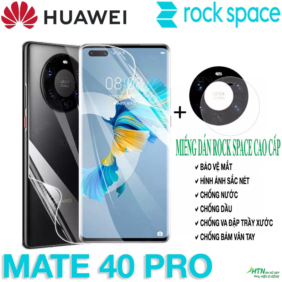 Miếng dán PPF Huawei Mate 40 Pro cao cấp rock space dán màn hình/ mặt sau lưng full bảo vệ mắt, tự phục hồi vết xước,…