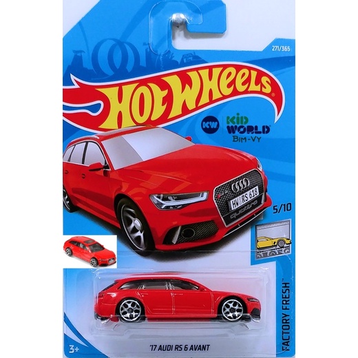 Xe mô hình Hot Wheels basic '17 Audi RS 6 Avant FJW00.