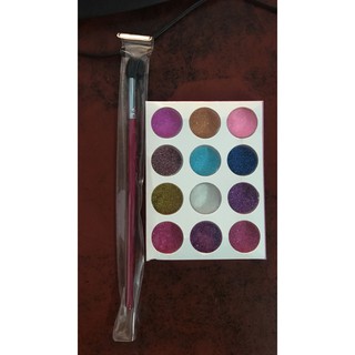 Set 12 màu kim tuyến mịn và cọ