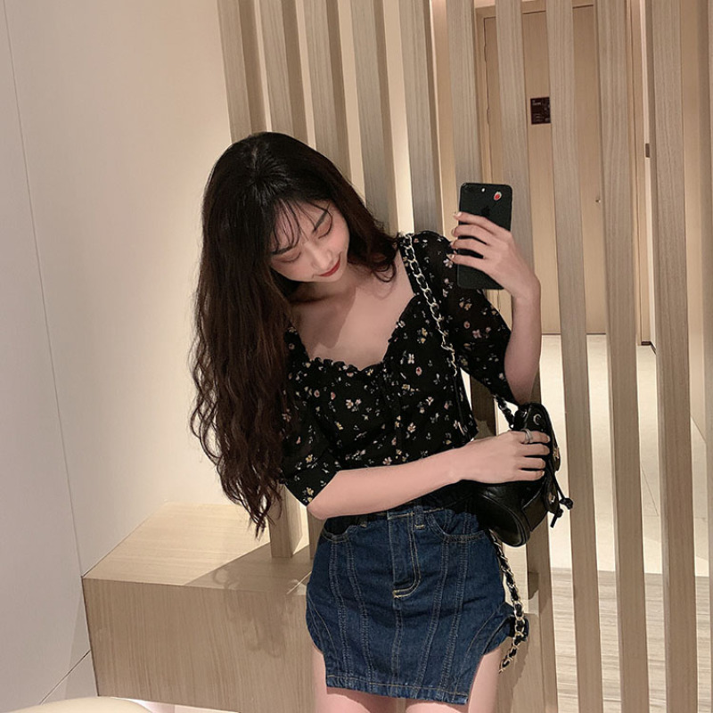 Áo Croptop Trễ Vai In Hoa Cho Nữ | BigBuy360 - bigbuy360.vn