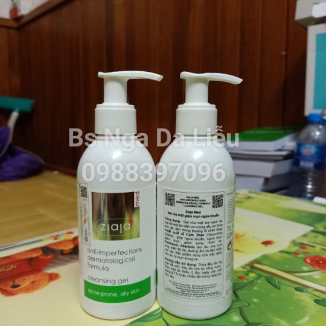 ✔️ Sữa rửa mặt ngừa mụn Ziaja Med Xanh