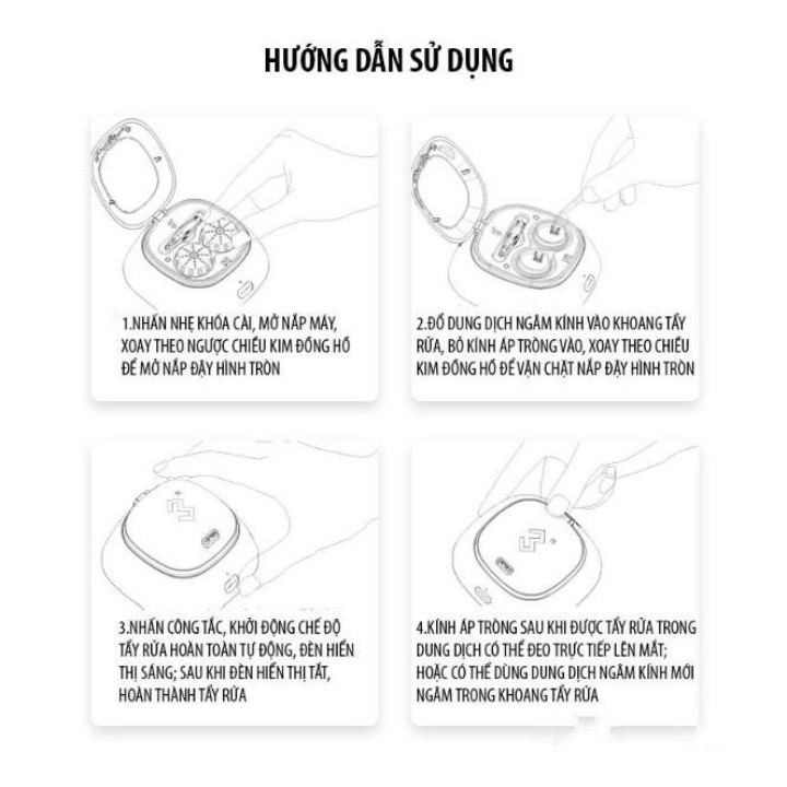 Máy rửa Lens kính áp tròng 3N cao cấp vision mới