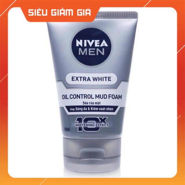 [Freeship] Sữa rửa mặt NIVEA MEN Detox Mud bùn khoáng giúp sáng da & mờ thâm mụn (100g) - 81775