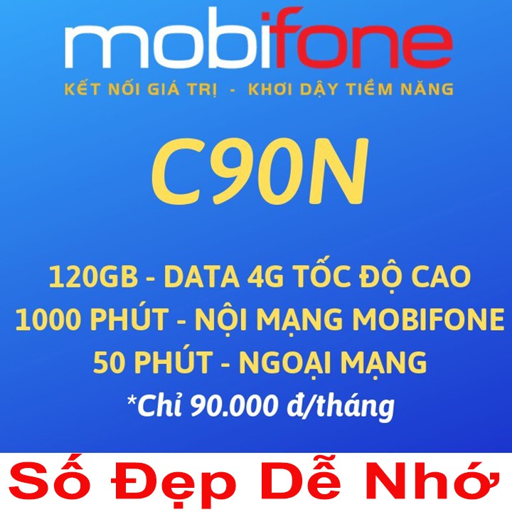 Sim lên mạng rẽ 4gb ngày mobi c90n miễn phí tháng đâu được chọn số freeship