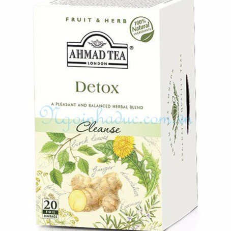 Trà AHMAD Detox giải độc cơ thể – hộp 40g/ 20 túi lọc date 2022