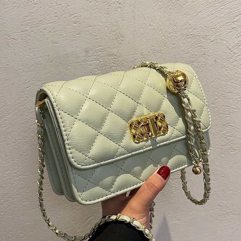 Faya -Túi xách chần ô đi tiệc khóa mạ ánh kim sang trọng T1160