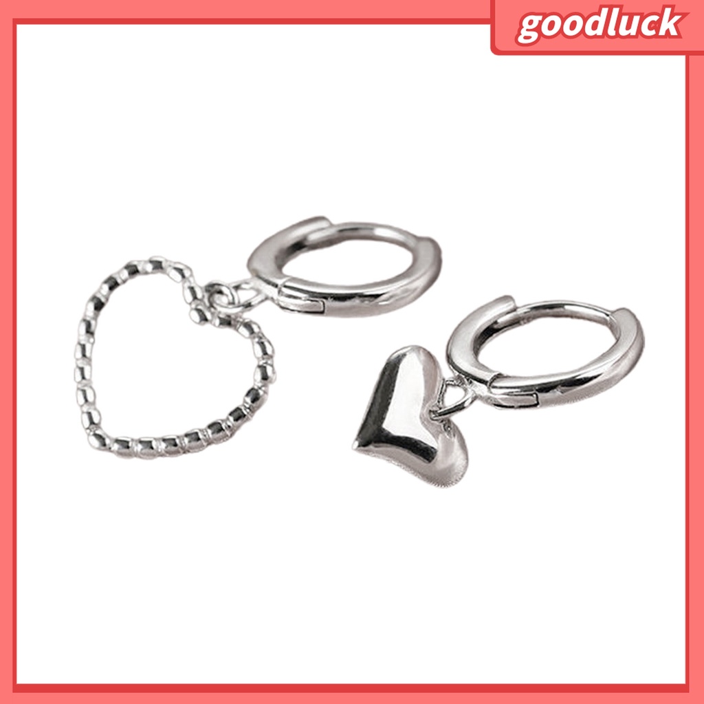 Goodluck| 1 Đôi Bông Tai Thả Hình Trái Tim Phong Cách Hàn Quốc Dành Cho Nữ