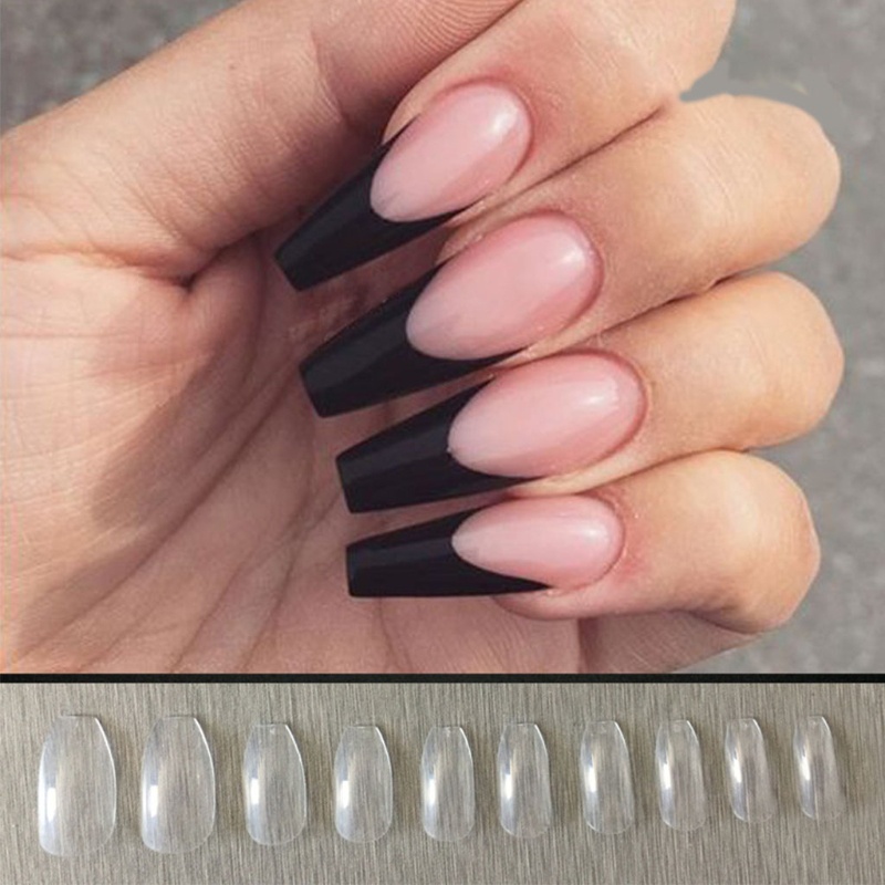 Bộ 500 Móng Tay Giả Trong Suốt Chất Liệu Acrylic