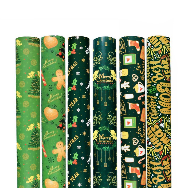 Cuộn Giấy Gói Quà Giáng Sinh 70 * 50cm Họa Tiết Hoa Tuyết / Tuần Lộc
