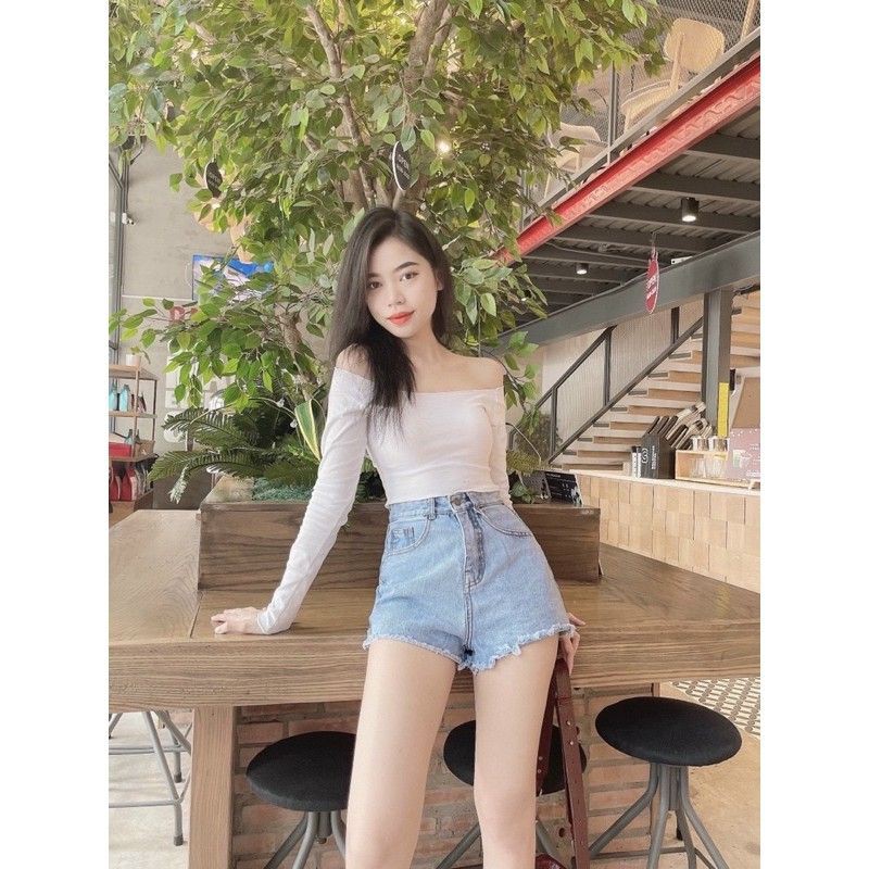 [Mã FAMAYWA giảm 10K đơn 50K] quần short jean nữ,quần bò nữ cạp cao,quần sooc jean nữ cạp cao