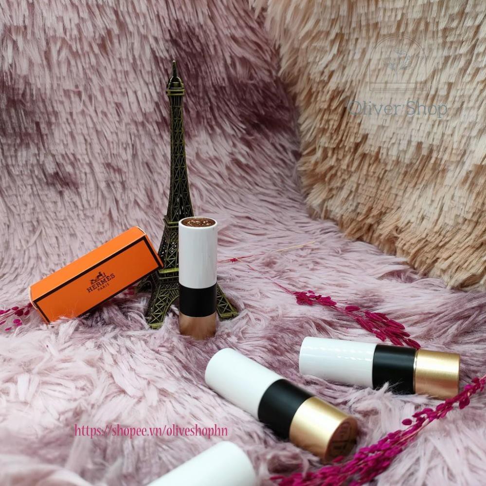 Son Hermes Satin Lipstick minisize 1.2g thiết kế biểu tượng siêu sang chảnh với bờ môi mềm mại bền màu