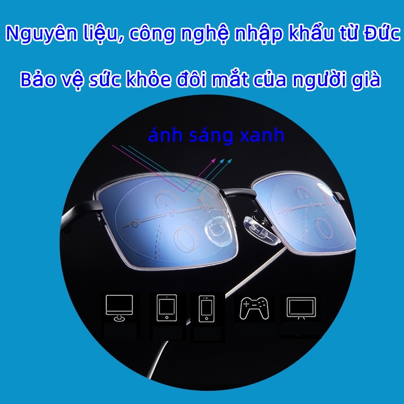 XTRA】kính viễn thị đa tròng titan,kính lão dẻo có độ 0.5-6 độ cho nam và nữ,tặng kèm Hộp đựng kính và khăn lau cao cấp