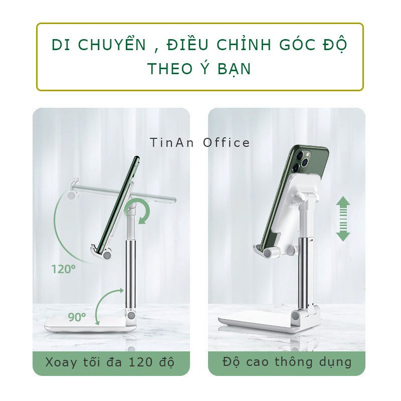 Giá Đỡ Điện Thoại, Máy Tính Bảng Bằng Hợp Kim Cao Cấp, Nhỏ Gọn, Dễ Dàng Gấp Lại