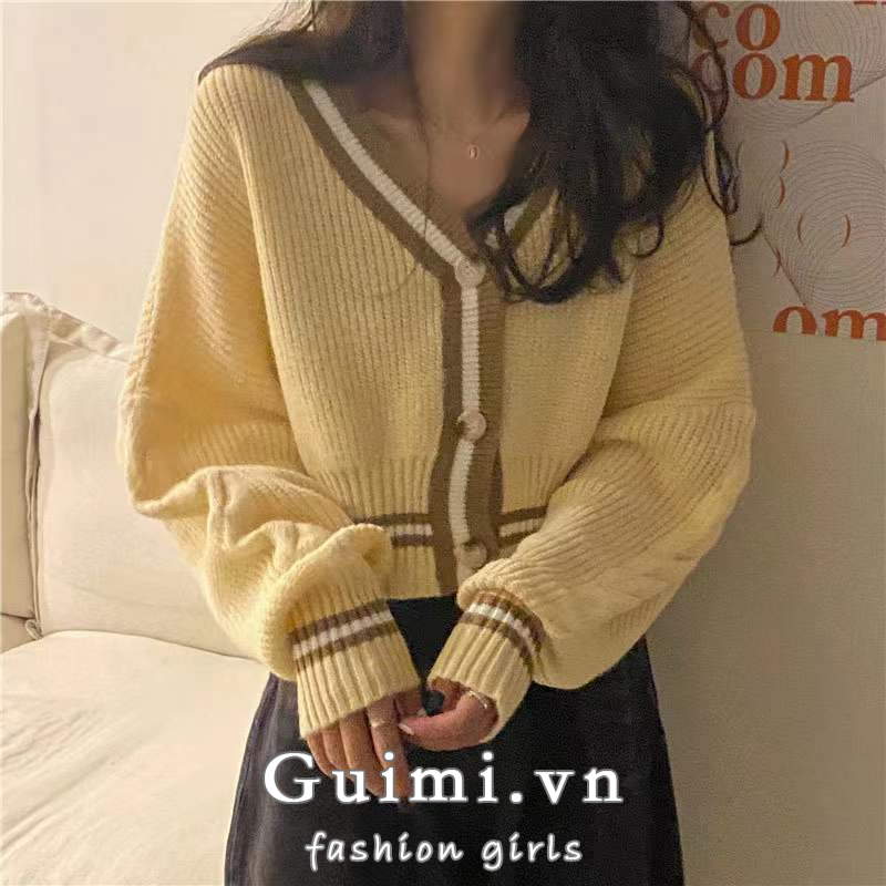 NZN Áo Khoác cardigan Dệt Kim Tay Dài Cổ Chữ V Thiết Kế Mới Thời Trang Mùa Thu Dành Cho Nữ
